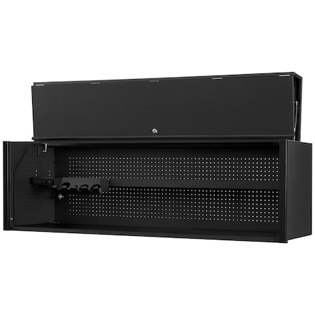 Extreme Tools 72"W x 21"D Extreme Power Workstation Hutch MBlack w Black Handle DX722101HCMBBK